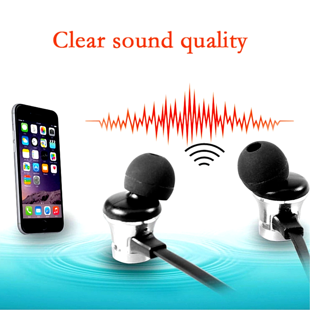 Wireless headphone with Mic | Magnetic Bass Neckband Running Earphones | Stereo Headset
