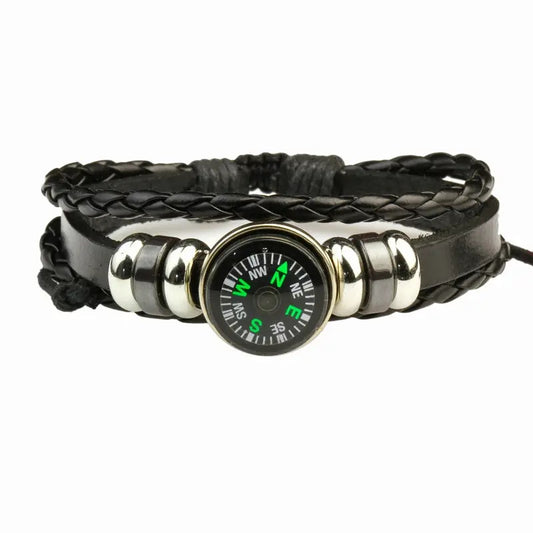 Adjustable Bracelet | Trendy Jewellery | Compass | For wildness Survival | Bangle Charm