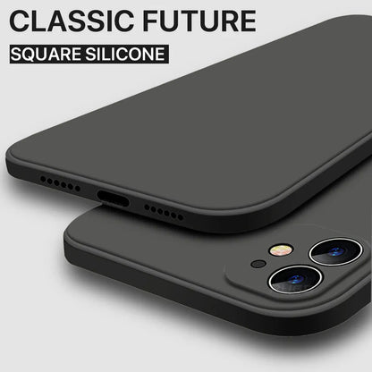 iPhone 14/Plus/Pro/Pro Max Case | Rubber | Luxury Silicone Cover | Fiber Cloth Inside