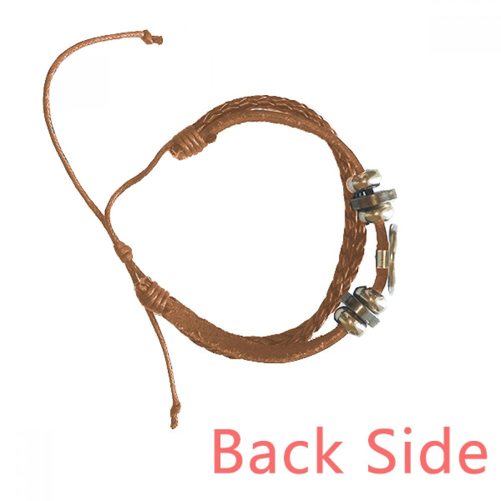 Adjustable Bracelet | Trendy Jewellery | Yin & Yang | Leather | Bangle Charm