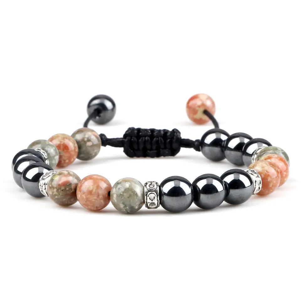 Adjustable Bracelet | Trendy Jewellery | Tiger Eye | Hematite | Natural Energy Stone | Bangle Charm
