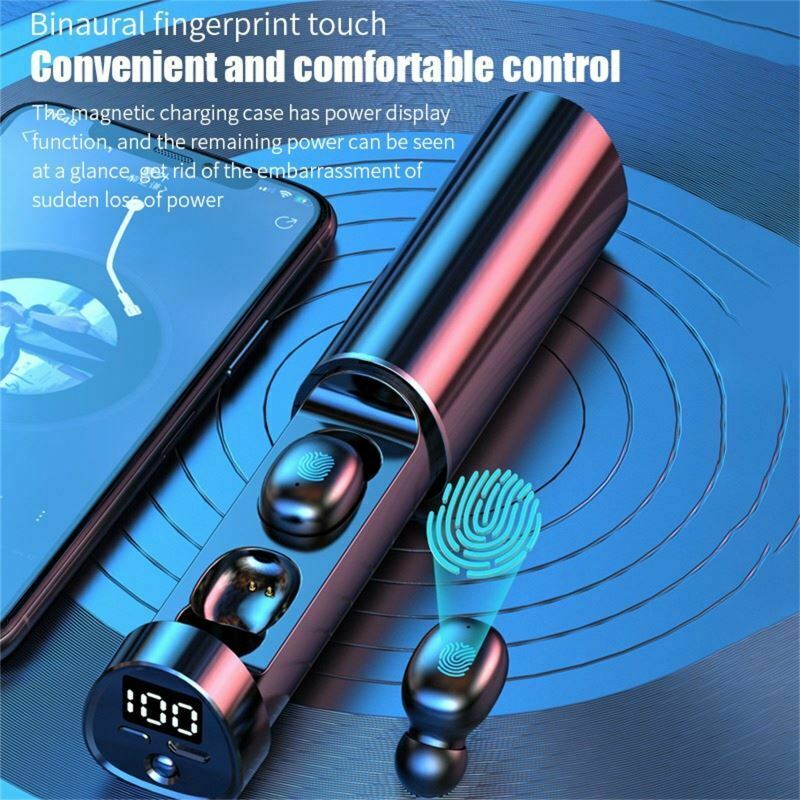 Headphones | Waterproof Stereo | With Flashlight | iOS & Android | BT V5.2 Led Display