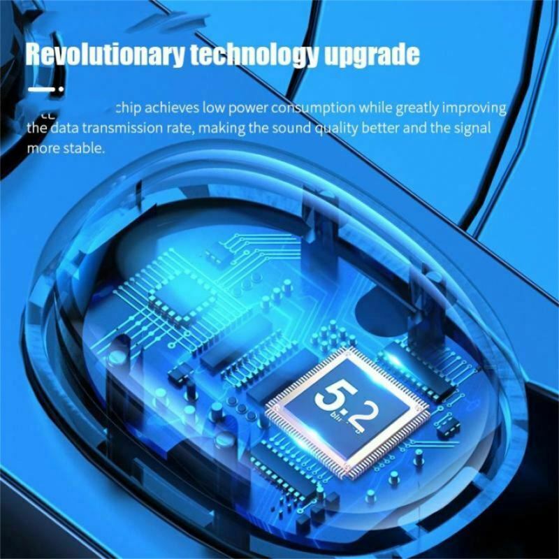 Headphones | Waterproof Stereo | With Flashlight | iOS & Android | BT V5.2 Led Display