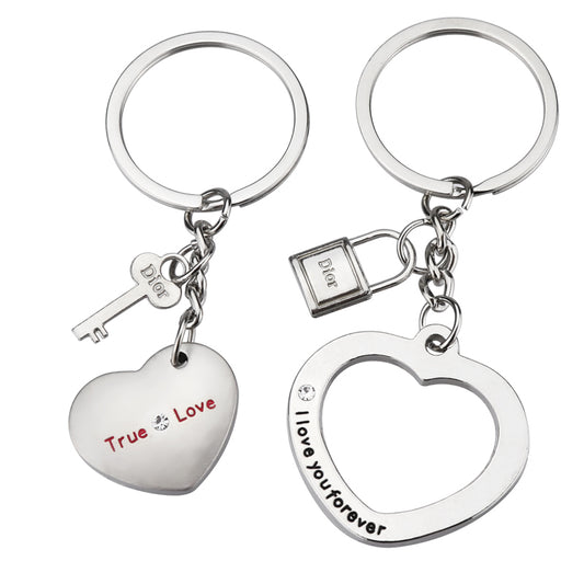 Heart Couple Keychains | 2 Pieces/Set | Love | Boy Friend | Girl Friend Valentine's Day