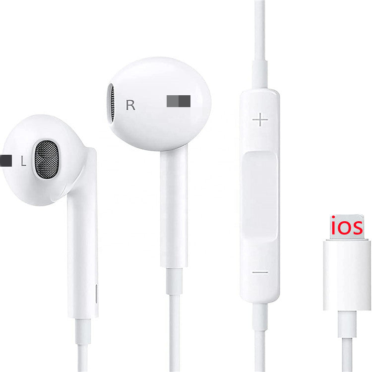 High Quality Wired Headphone Lighting Earphone In-ear For iPhone 7-8-X-XR-XS-11-12-13