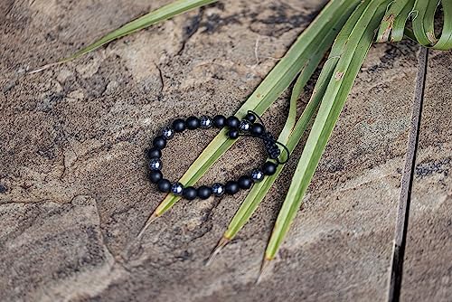 Adjustable Bracelet | Trendy Jewellery | Onyx Tiger Eye Beads | Natural Stone | Bangle Charm