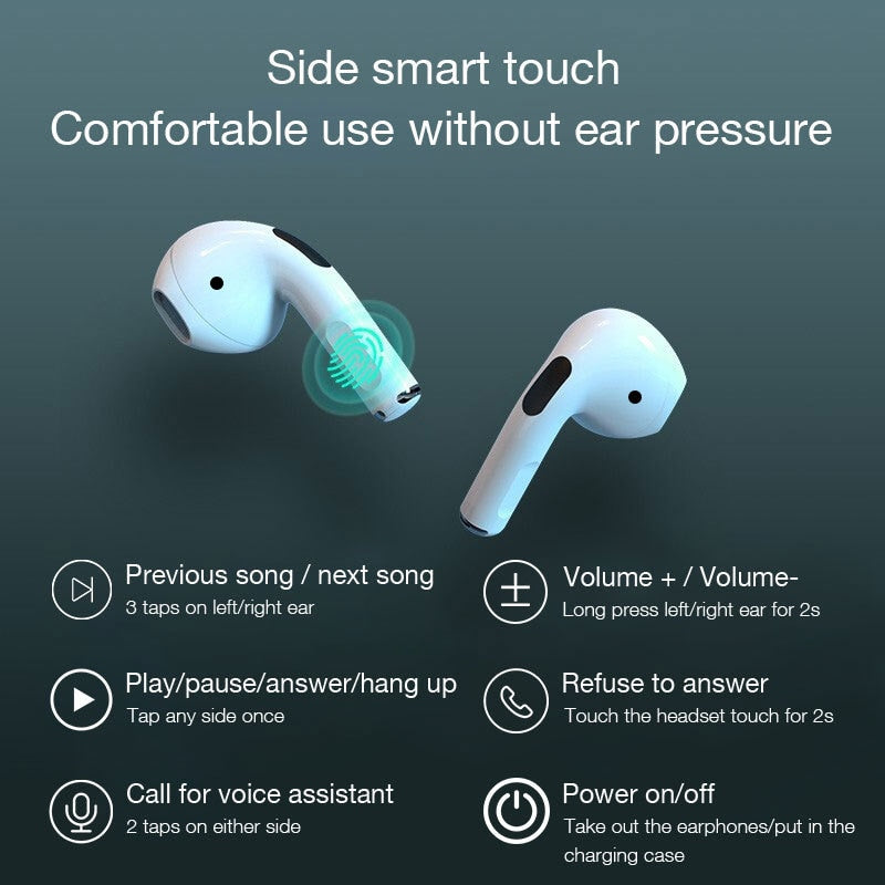 Waterproof Headphone | Earphone Wireless Charging | Touch Control | Earbuds