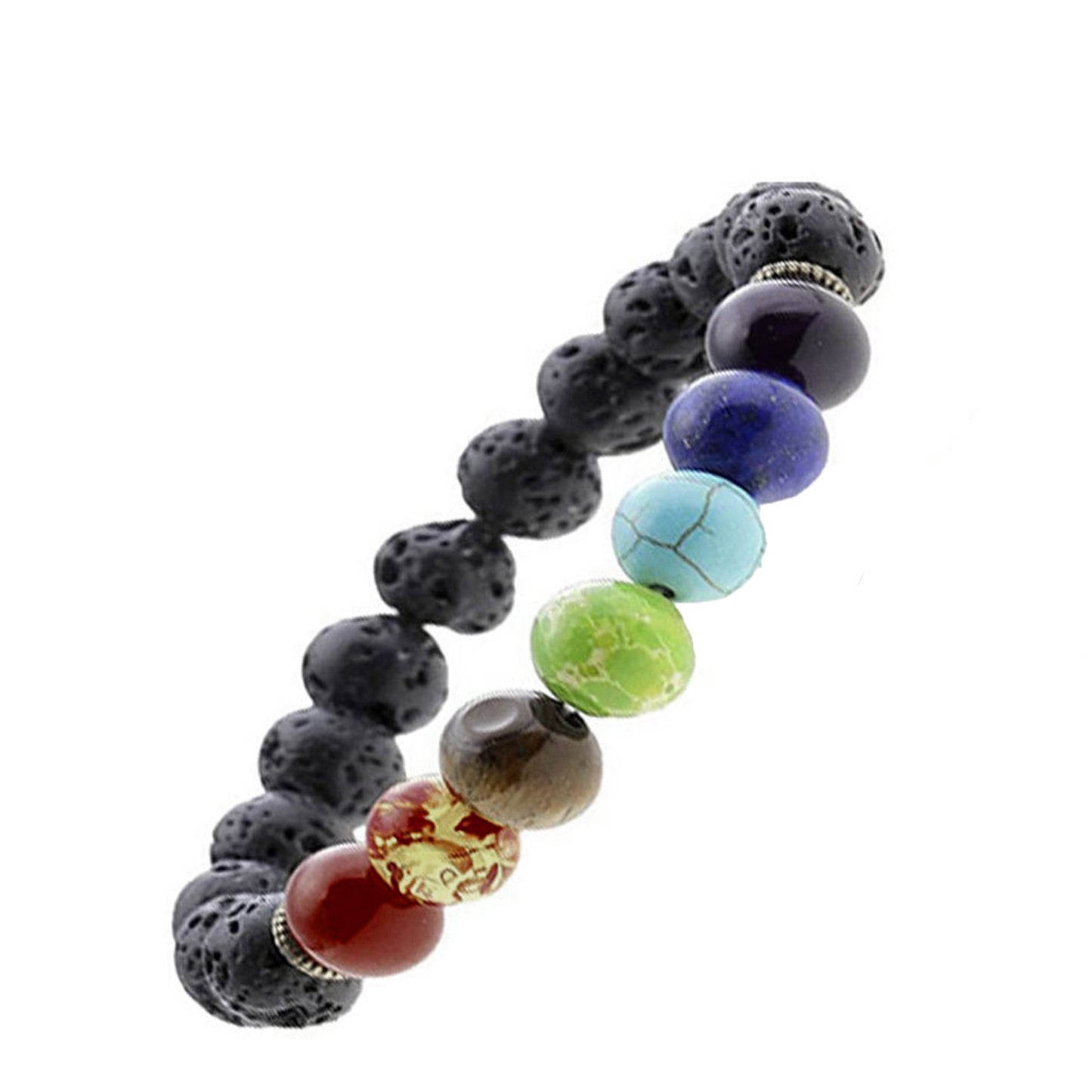 Bracelet | Trendy Jewellery | Health 7 Chakras Healing Bead | Natural Stone | 7” Bangle Charm | Yoga