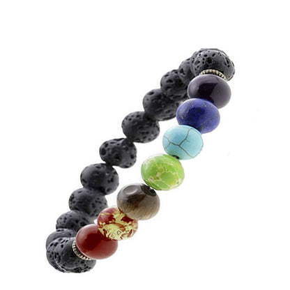 Bracelet | Trendy Jewellery | Health 7 Chakras Healing Bead | Natural Stone | 7” Bangle Charm | Yoga