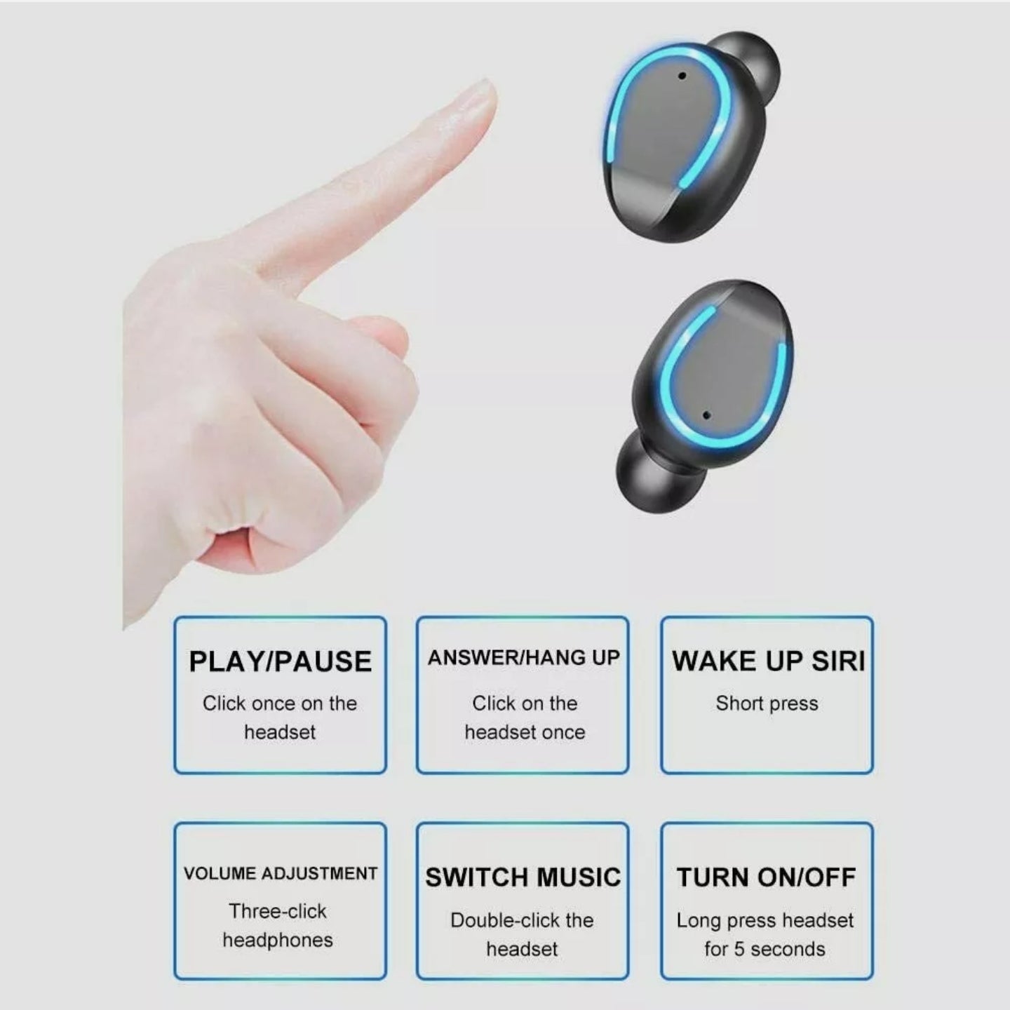 Headphone | for Apple, Samsung & Android | Wireless | TWS Earphone | Bluetooth 5.0 Earbud